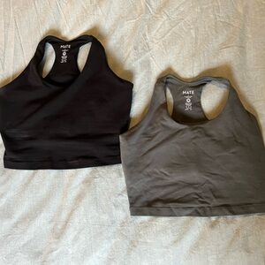Mate Black and Green Crop Tops
